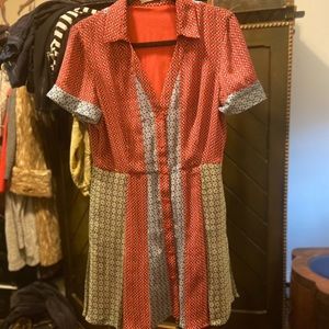 Alice Olivia Mixed Print Dress